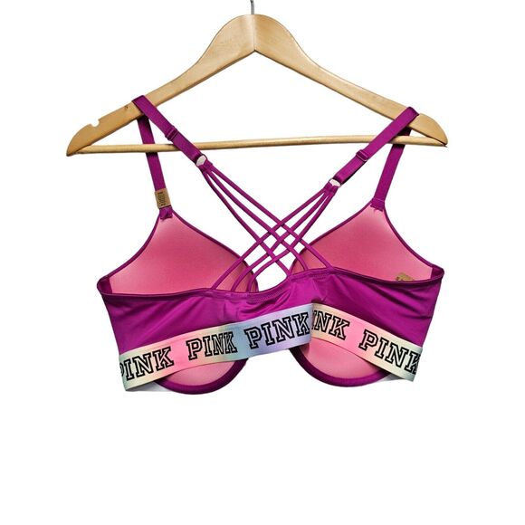 VICTORIA'S SECRET PINK Push-Up Bra 38DD WEAR EVERYWHERE PUSH-UP - Picture 3 of 4